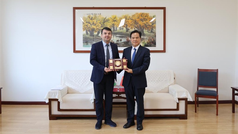 Party Secretary Di Shengkui meets delegation from Tashkent State Transport University, Uzbekistan